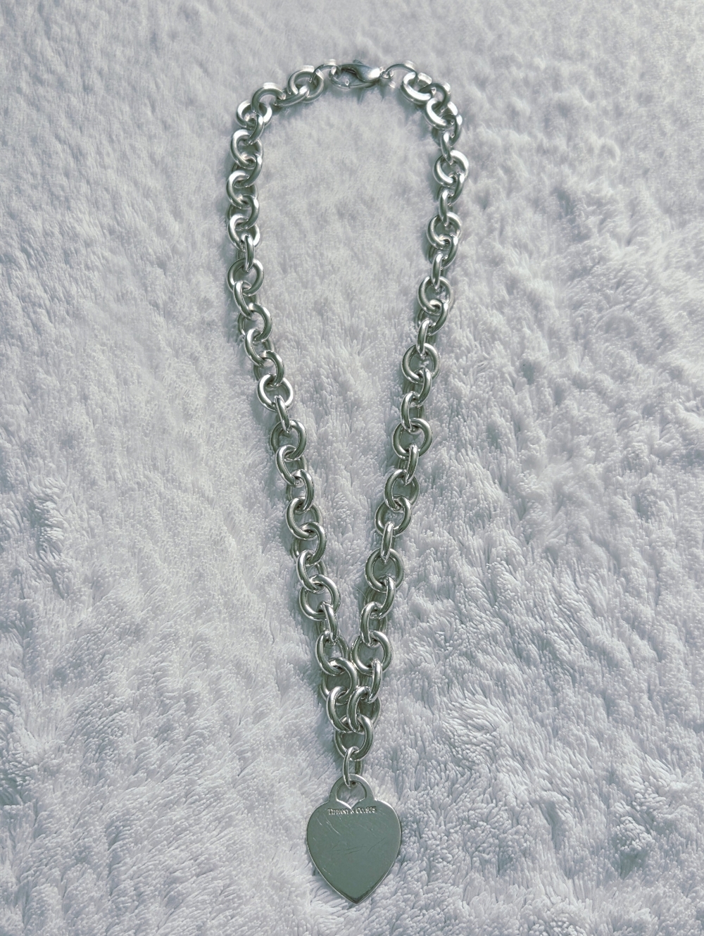 Tiffany & Co.  ✨️ Women's Silver 925 Heart Charm Chain Necklace - Picture 10 of 14